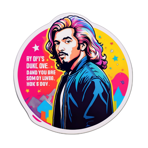 Popmusiikin ystäville suunniteltu tarra, joka yhdistää unohtumattomia laulunsanoja ja artistien kuvia