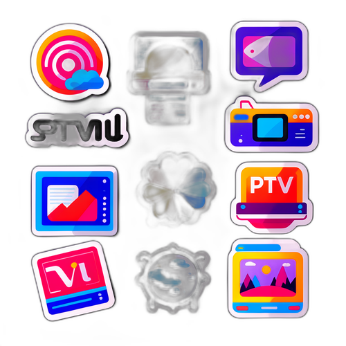 สติ๊กเกอร์ PTTV ดีไซน์ทันสมัยสำหรับข่าว