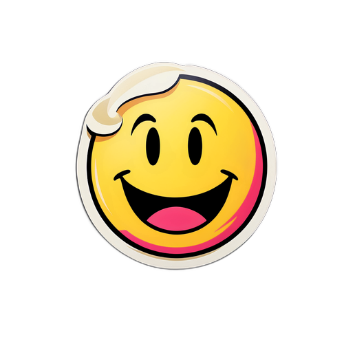 สติ๊กเกอร์ยิ้มแย้มสำหรับวันโชคดีในการพยากรณ์