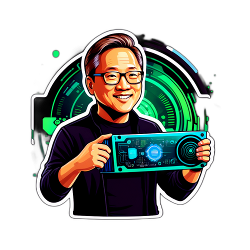 जेनसेन हुआंग का स्टाइलिश स्टिकर