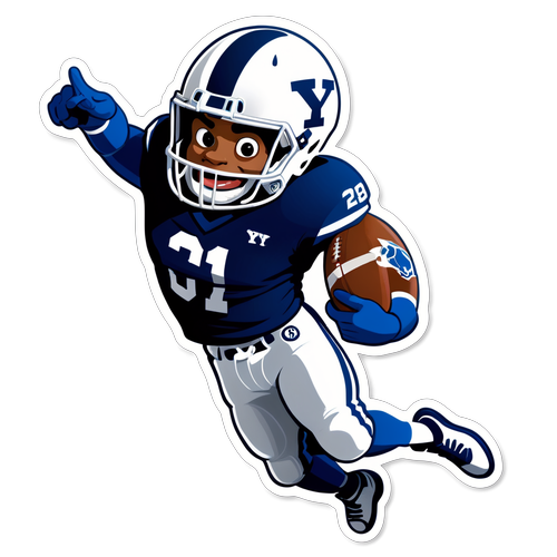 Catch the Touchdown Fever! BYU Football Sticker That Scores Big with Every Fan!