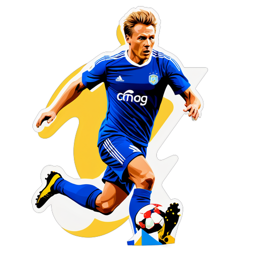En dynamisk design med Daniel Nannskog i action på fotbollsplanen