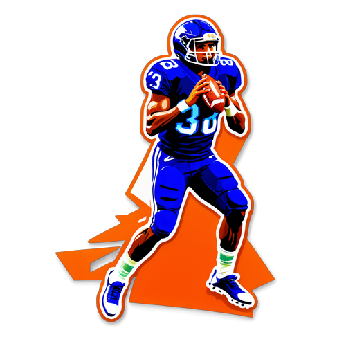 Drake Maye Action Sticker