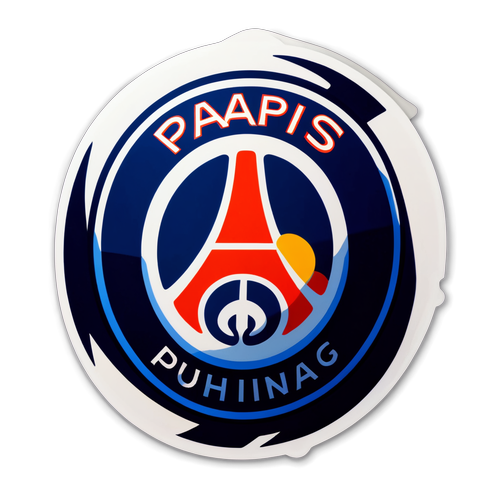 Samolepka zachycující týmového ducha PSG