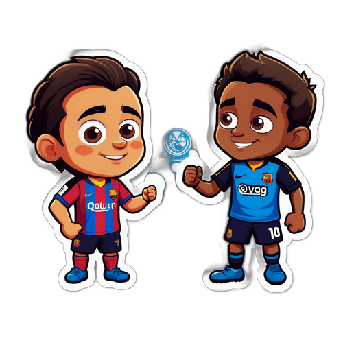 Stiker Cute untuk Rivaliti Espanyol vs Barcelona