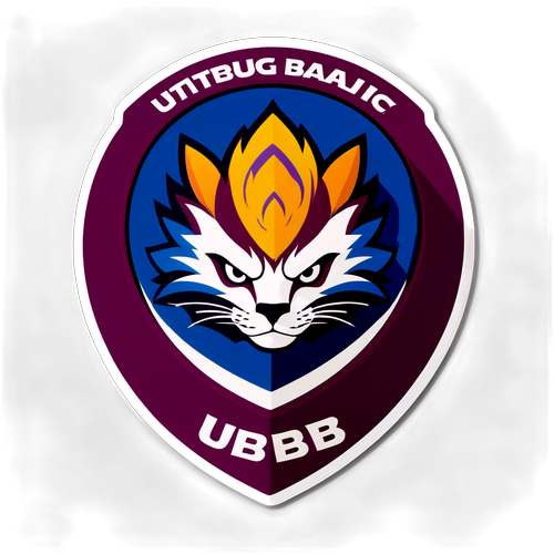 Autocollant représentant le logo UBB avec des couleurs vibrantes de rugby