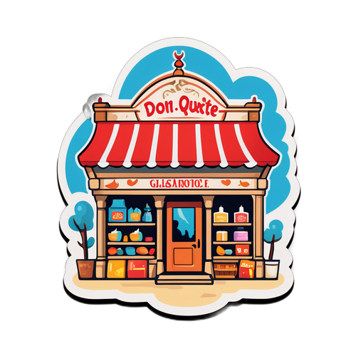 ドン・キホーテをテーマにした店舗のイラストデザイン