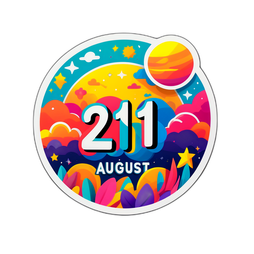 Ağustos 21 Kutlama Sticker'ı