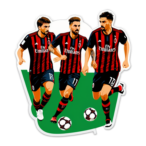 Stiker Artistik AC Milan vs Genoa