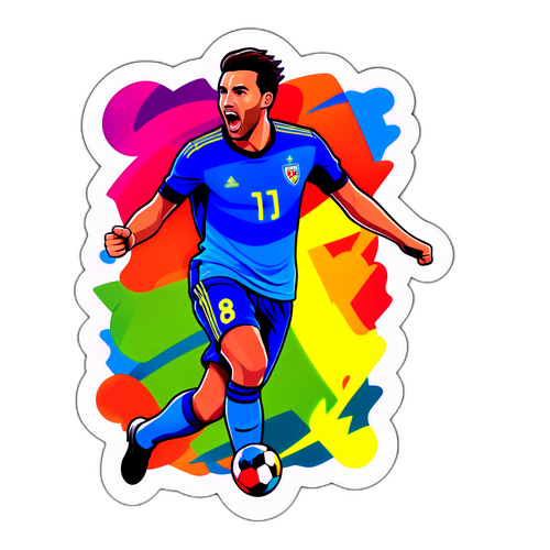 Stiker Adam Alis Merayakan Gol