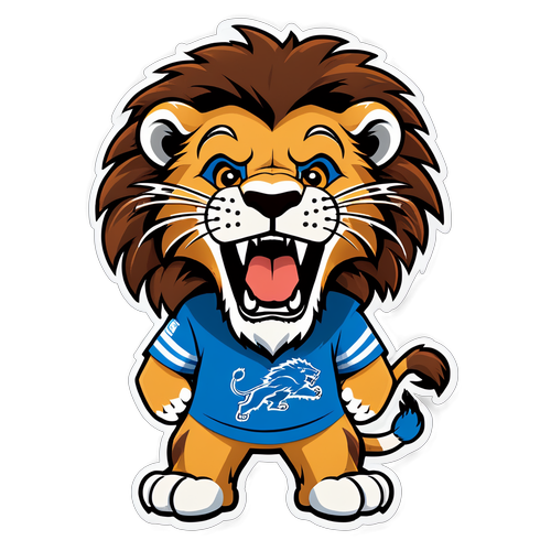 Unleash Your Spirit! Detroit Lions 'Roar with Pride' Sticker Design That You'll Adore!