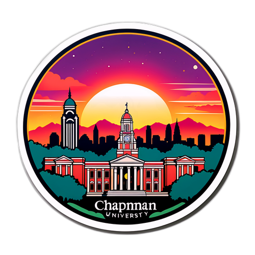 Chapman University Skyline Sticker