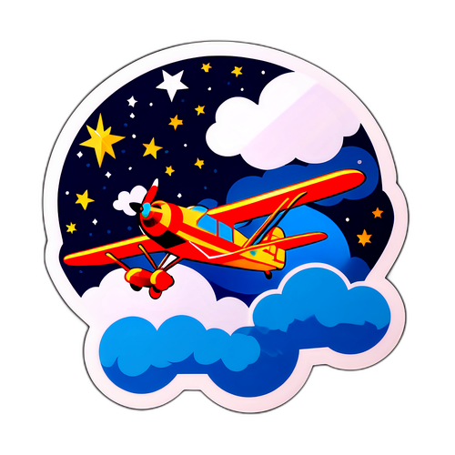 Tarra, jossa Amelia Earhartin lentokone lentää pilvissä