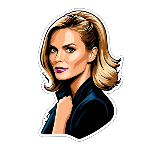 하이디 클룸의 패션 스타일을 반영한 스타일리시한 스티커 디자인