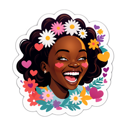 Αυτοκόλλητο με την Danai Barkas να γελάει