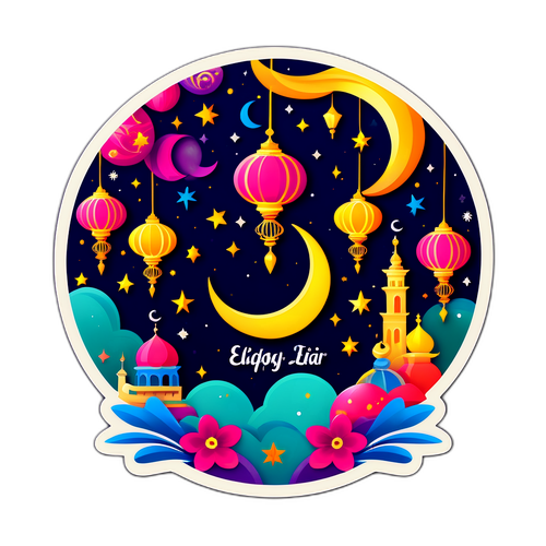 ईद उल-फितर का उत्सव स्टिकर 2026