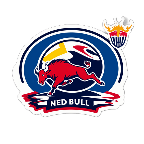 Adesivo Celebrando o Jogo entre NY Red Bulls e New England em 07/16/2025