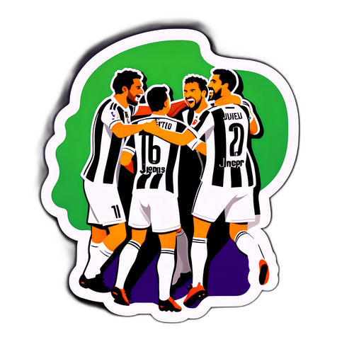 สติ๊กเกอร์การเฉลิมฉลองของผู้เล่นยูเวนตุสหลังจากทำประตู