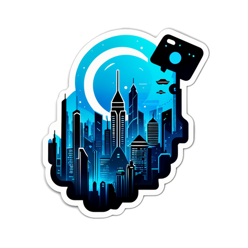 Cyber-themed na Sticker ng Honor Win Phone