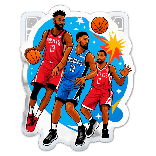 Sticker ng DYNAMIC BASKETBALL: Rockets vs Magic