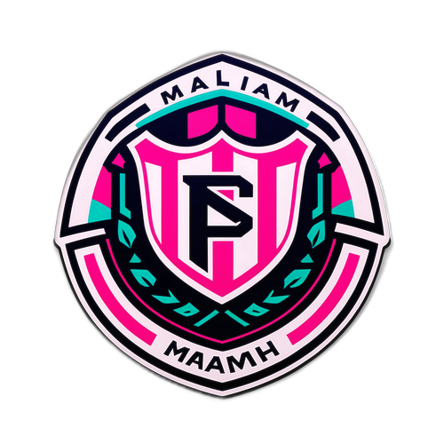 Inter Miami és Atlético Madrid logója művészi stílusban