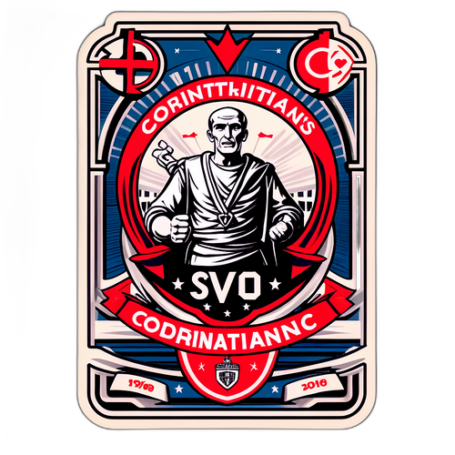 Design de um velho cartaz para um jogo Corinthians vs, evocando a nostalgia de grandes competições