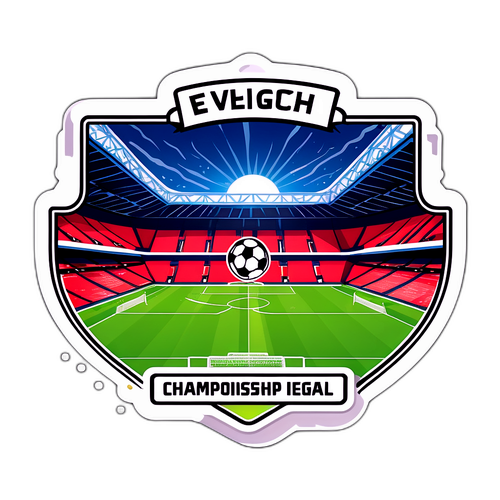 Sticker ya Mpira wa Mguu ya Champiro wa Kiingereza