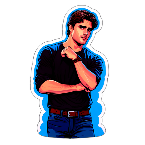 Sticker van Jacob Elordi in Cinematische Pose