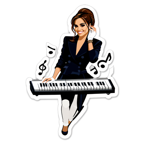 Transformasi Gaya Cheryl Cole: Stiker Ikonik dengan Not Musik yang Memikat!