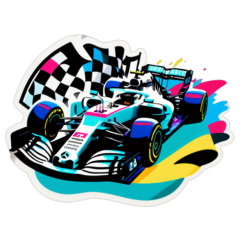 Sticker ya Lewis Hamilton Akishinda