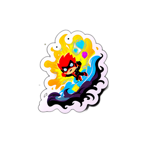 게임의 극적인 순간을 포착한 일러스트