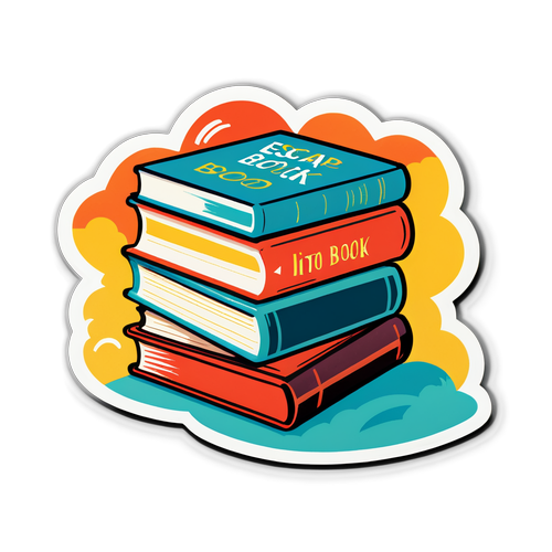 Escape Into a Good Book Sticker