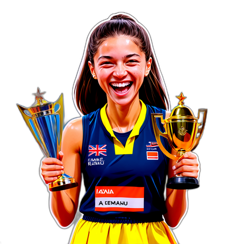 Emma Raducanu Vierende Sticker