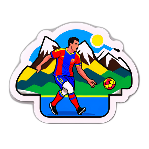 Fußballspieler aus Andorra im Spiel