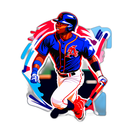 Vibrant Home Run Celebration Sticker