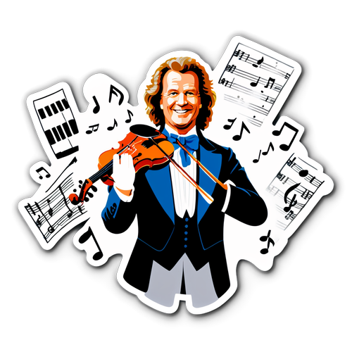 Hudební nálepka s ilustrací Andre Rieu