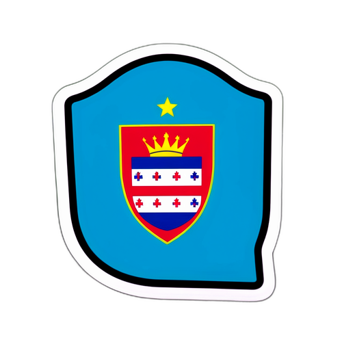 Sticker mit Liechtenstein-Flagge und Fußballfeld-Design
