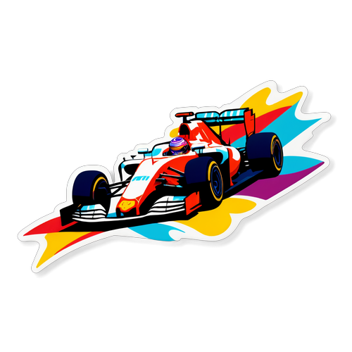 F1 Racing Sticker Mania: Oplev Energien i Farverige Design!