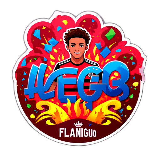 Flamengo vs Lanús Energetic Match Sticker