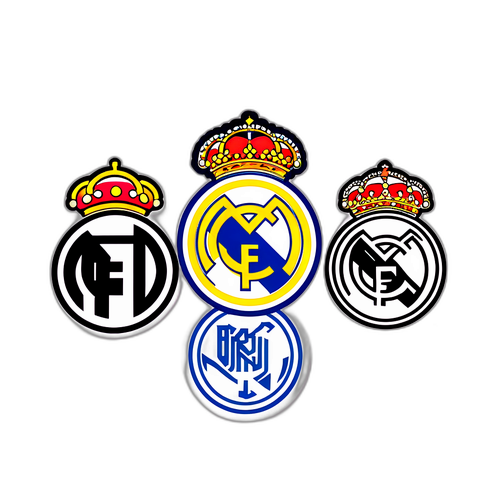 Reál Madrid és Juventus logói matricakészlet