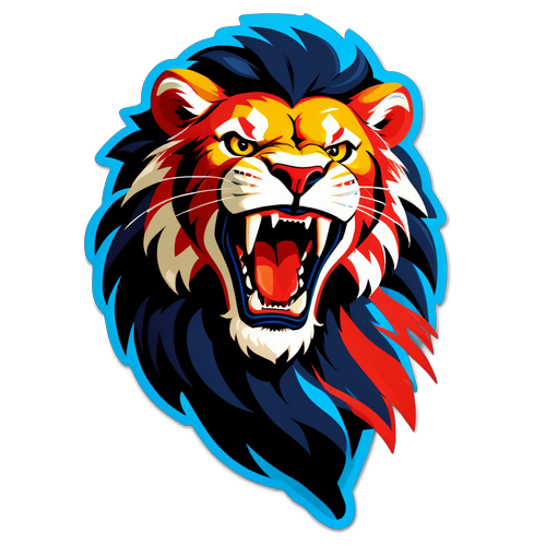 Bold Atlético Madrid Lion Sticker