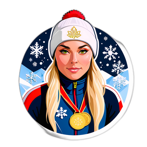 Sticker med Lindsey Vonn
