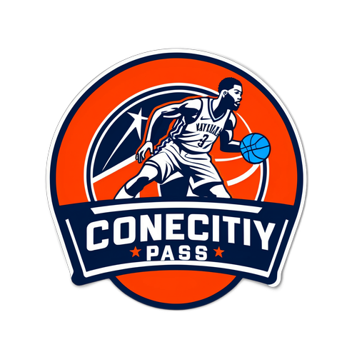 Modernong Sticker na may Streaming Graphic para sa NBA League Pass