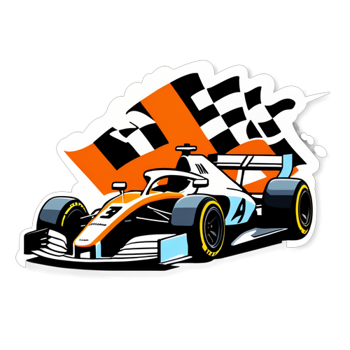 Sticker de McLaren Argentina: Coche de Carreras en Acción