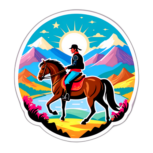 Desain Stiker Penunggang Kuda