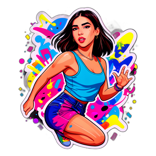 Ritratto Dinamico di Dua Lipa in Danza