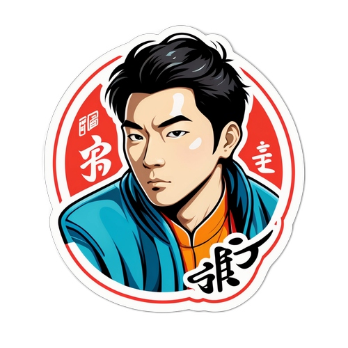 王安宇青春活力音樂風格貼紙