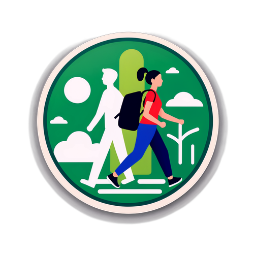 健康步行贴纸