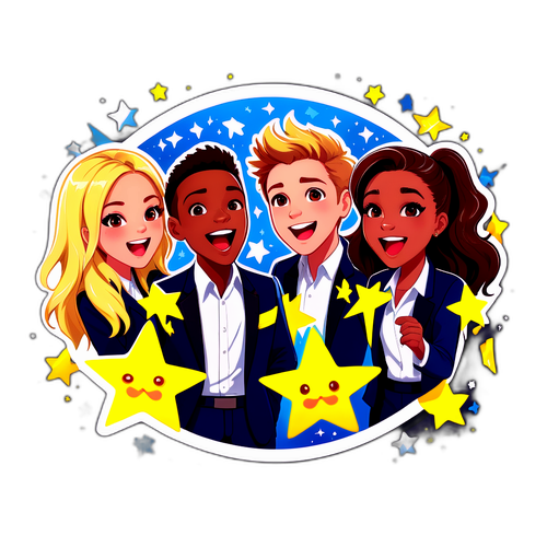 Finalistes de Star Academy chantant ensemble