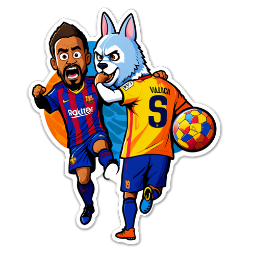 Sticker ya Valencia dhidi ya Barcelona